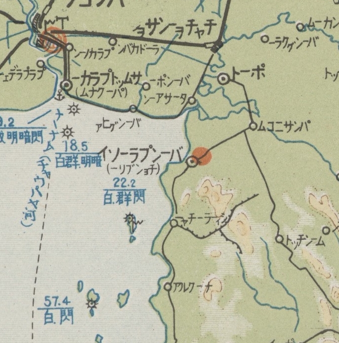 1941発行 外邦図 1:2000000航空図 南方図5号 海南島-サイゴン-ラングーン